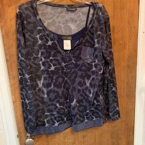 Sheer Blouse w/ attached camisole size 8